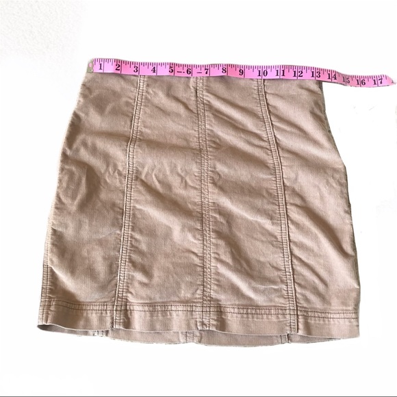 Free People Corduroy Modern Femme Skirt - Stone - Picture 11 of 11